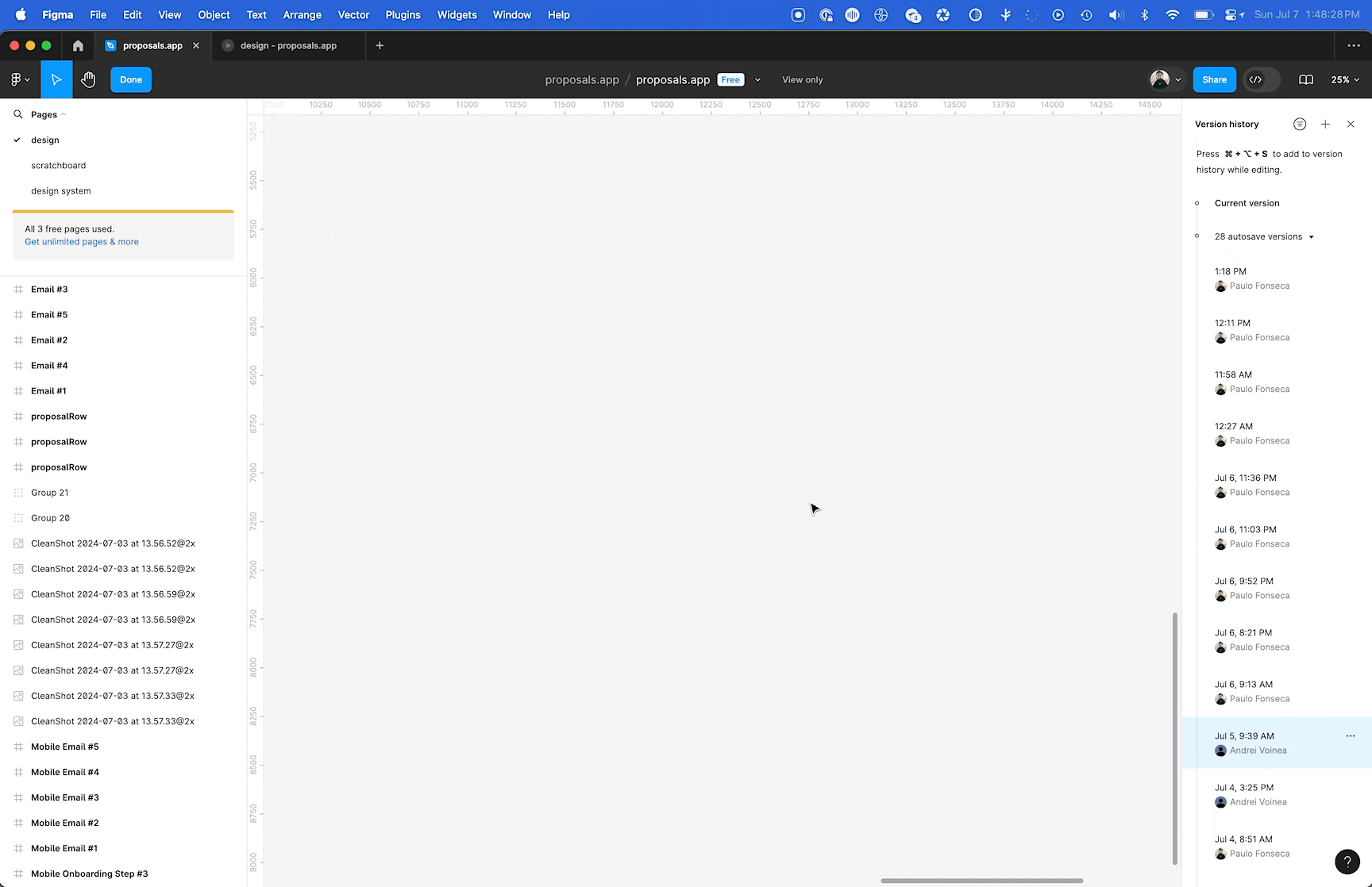 figma file version history